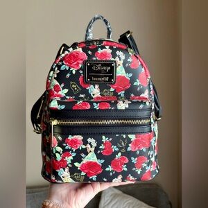 NWT Belle with Roses: Loungefly Backpack